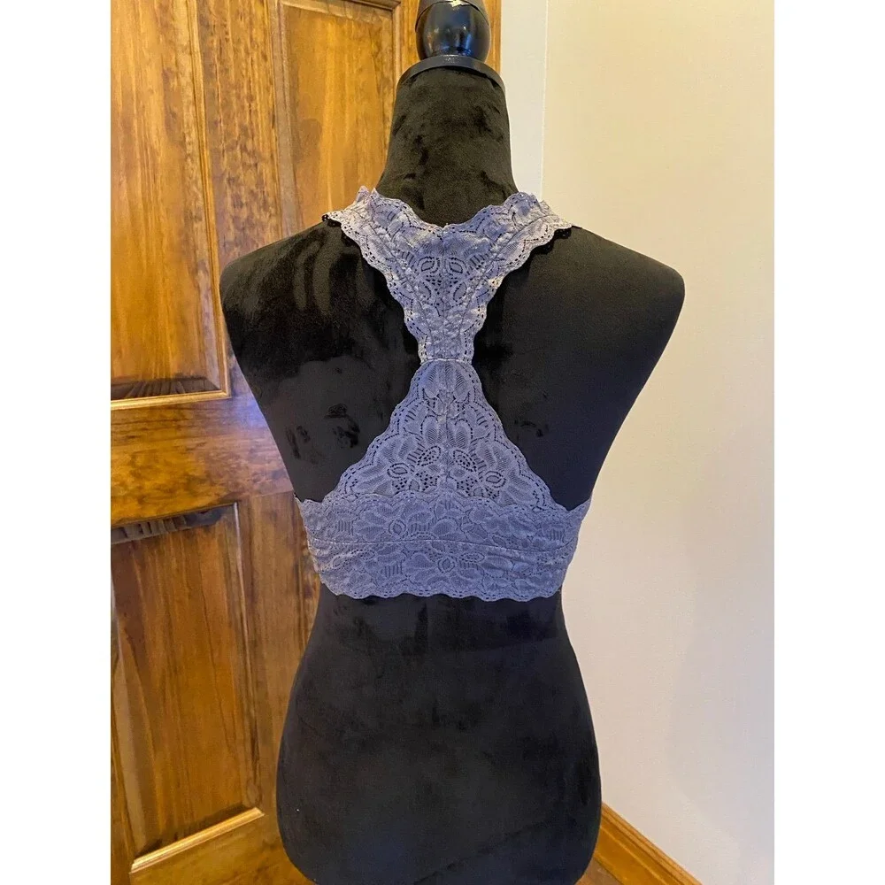 Felina Gray Bra Size‎ Medium Lacy Bralette Sexy Lingerie Could wear as a top